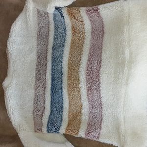 Warm&Cozy lifestyle brand, it's a medium and white with colored stripes